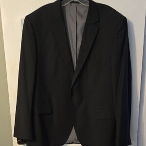 Mens JFerrar  2 Piece Suit Classic Black Men's Suit  Size 46R.  Pants 32 X 32